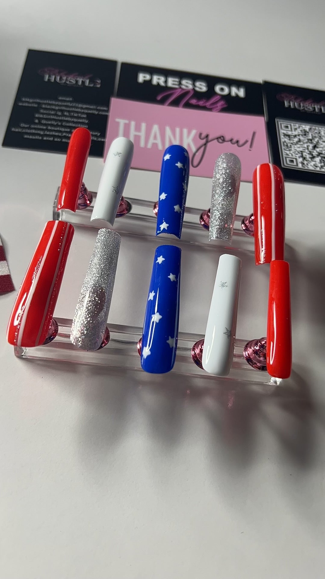 Customized Flag 🇺🇸🇧🇸Press on Nails