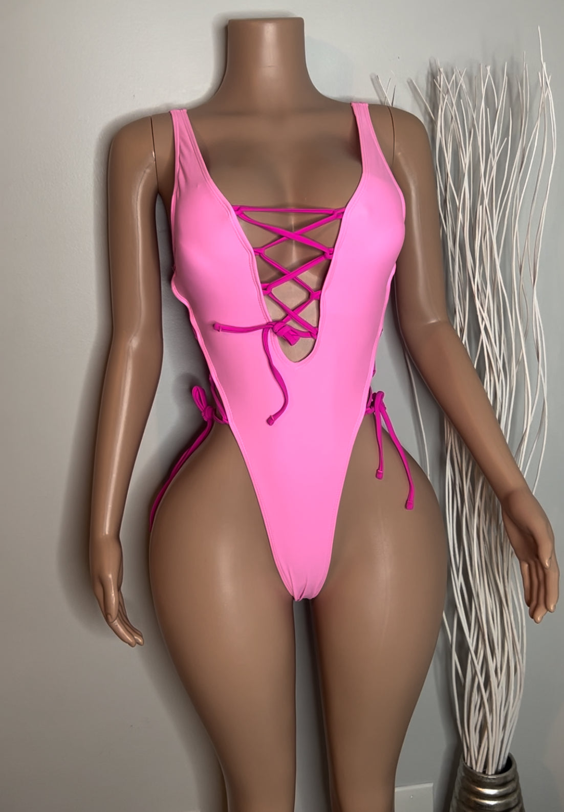 Pink One Piece Swimsuit