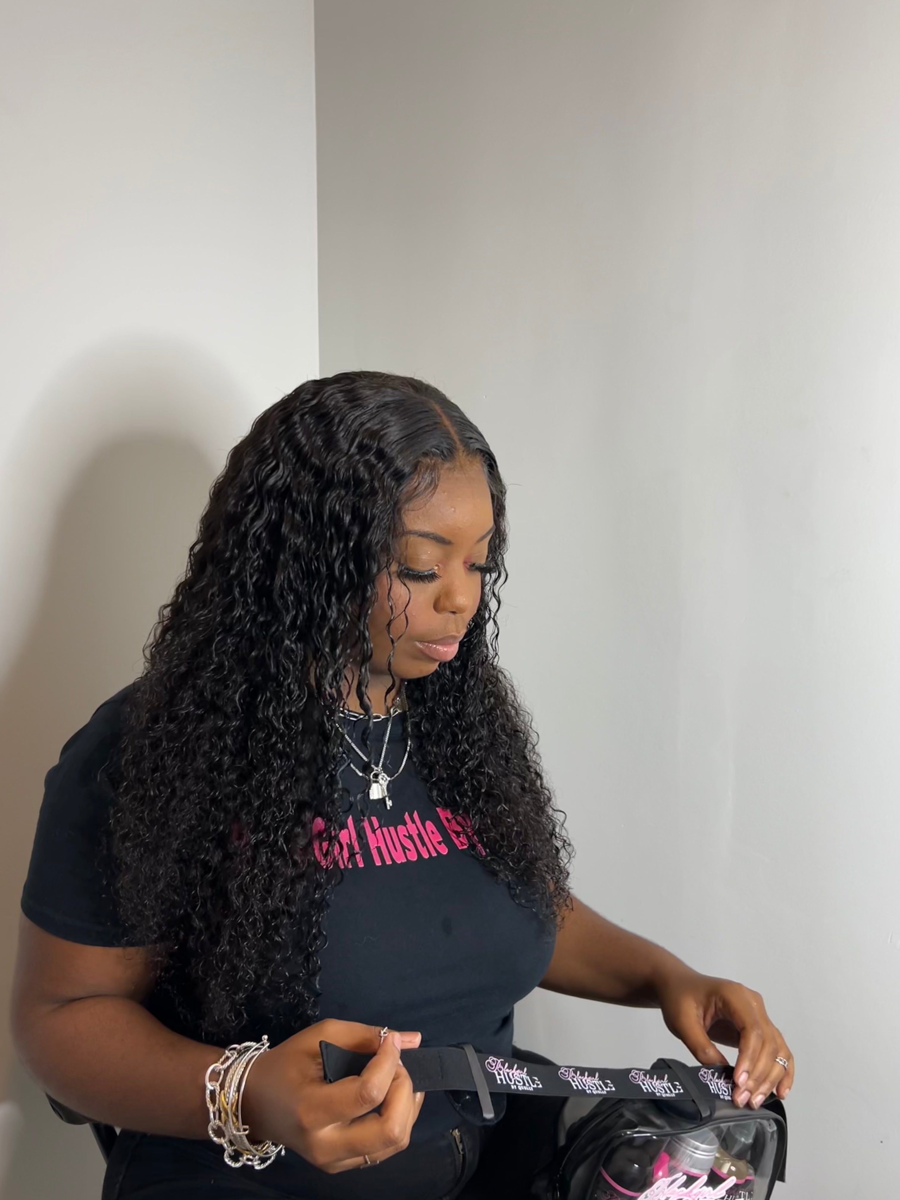 Water wave 5 by 5 Transparent Lace Closure Wig