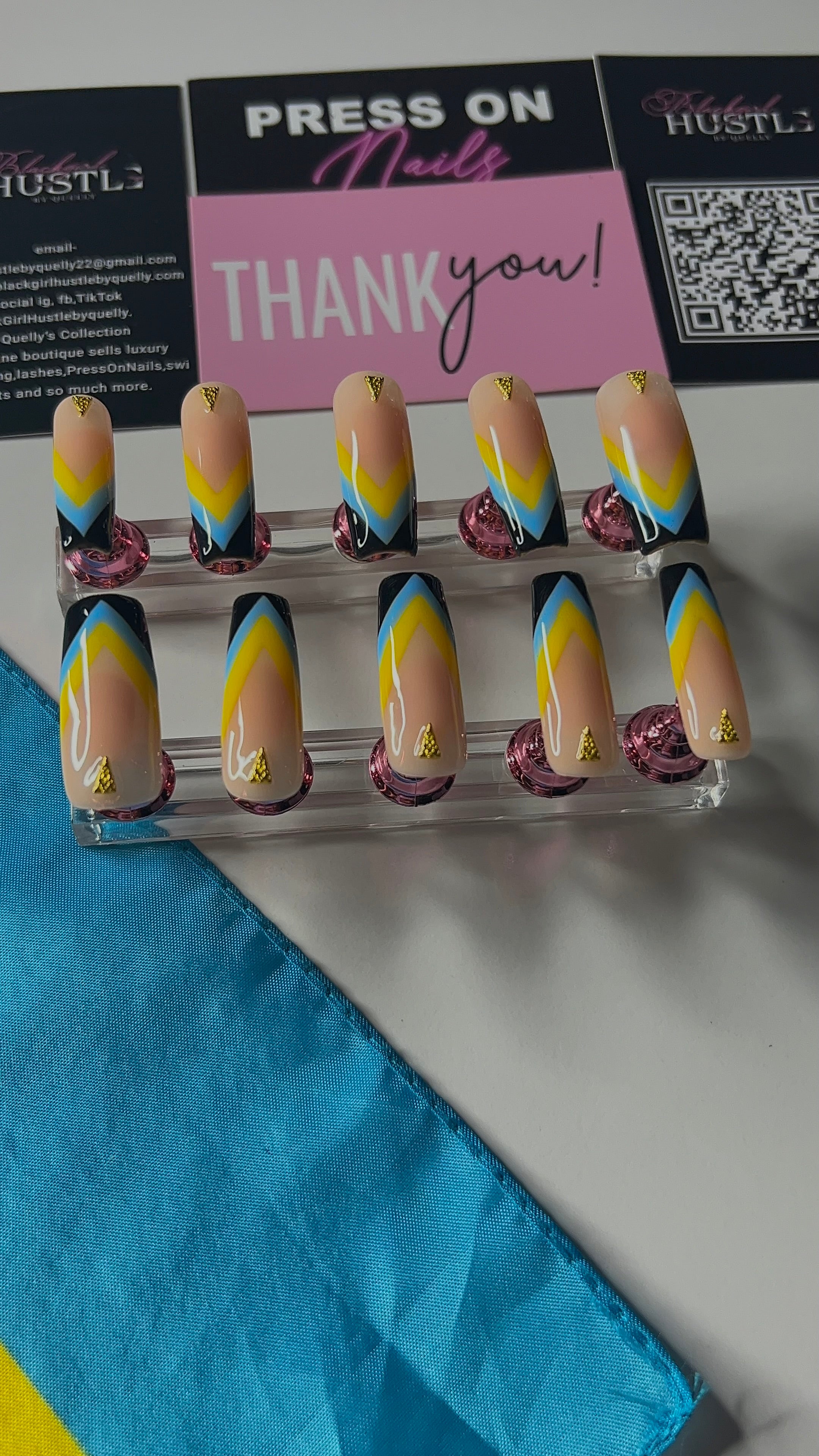 Customized Flag 🇺🇸🇧🇸Press on Nails