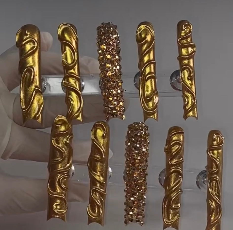 Chrome Press On Nails