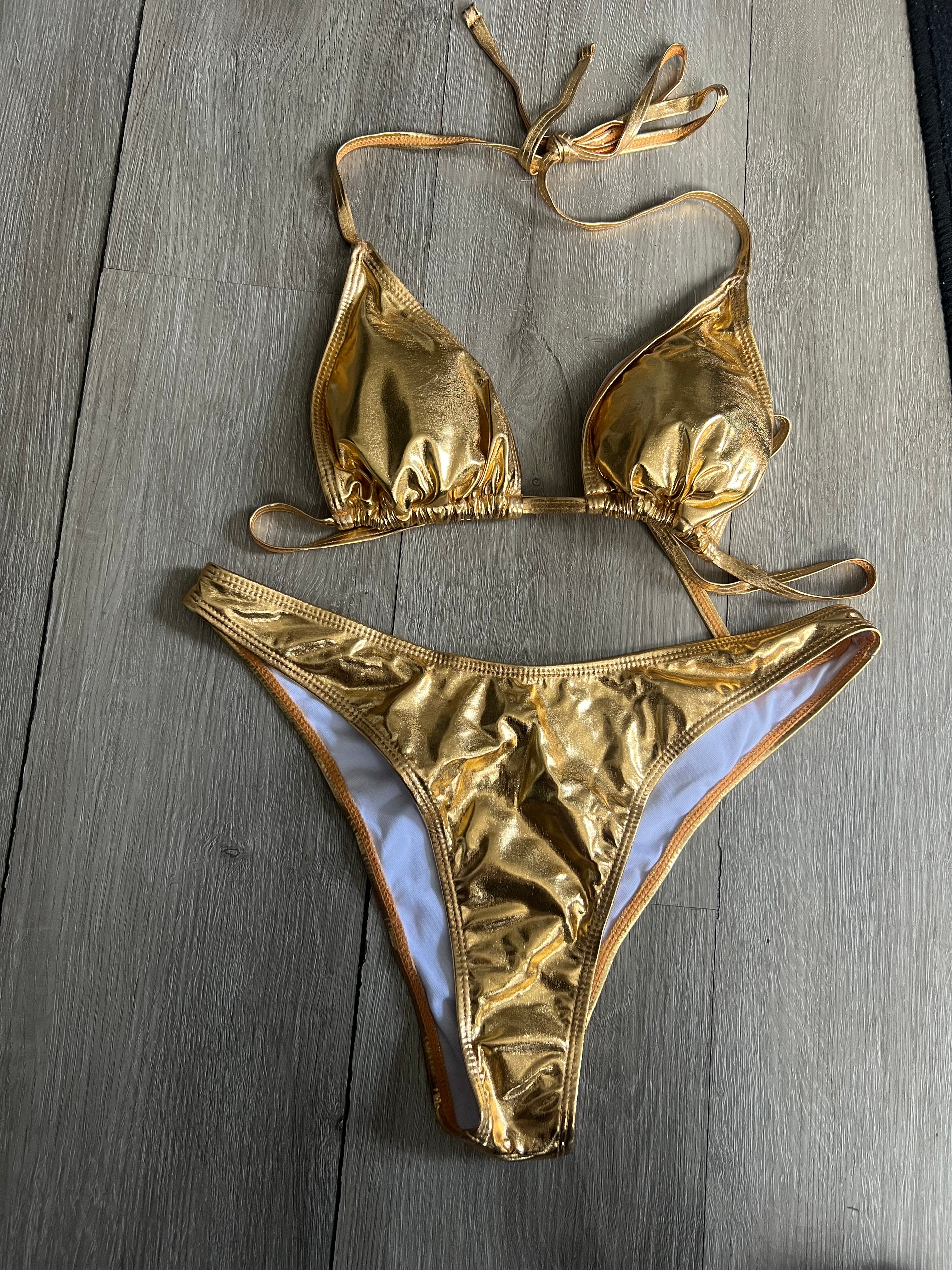 Gold 3 piece Swimsuit