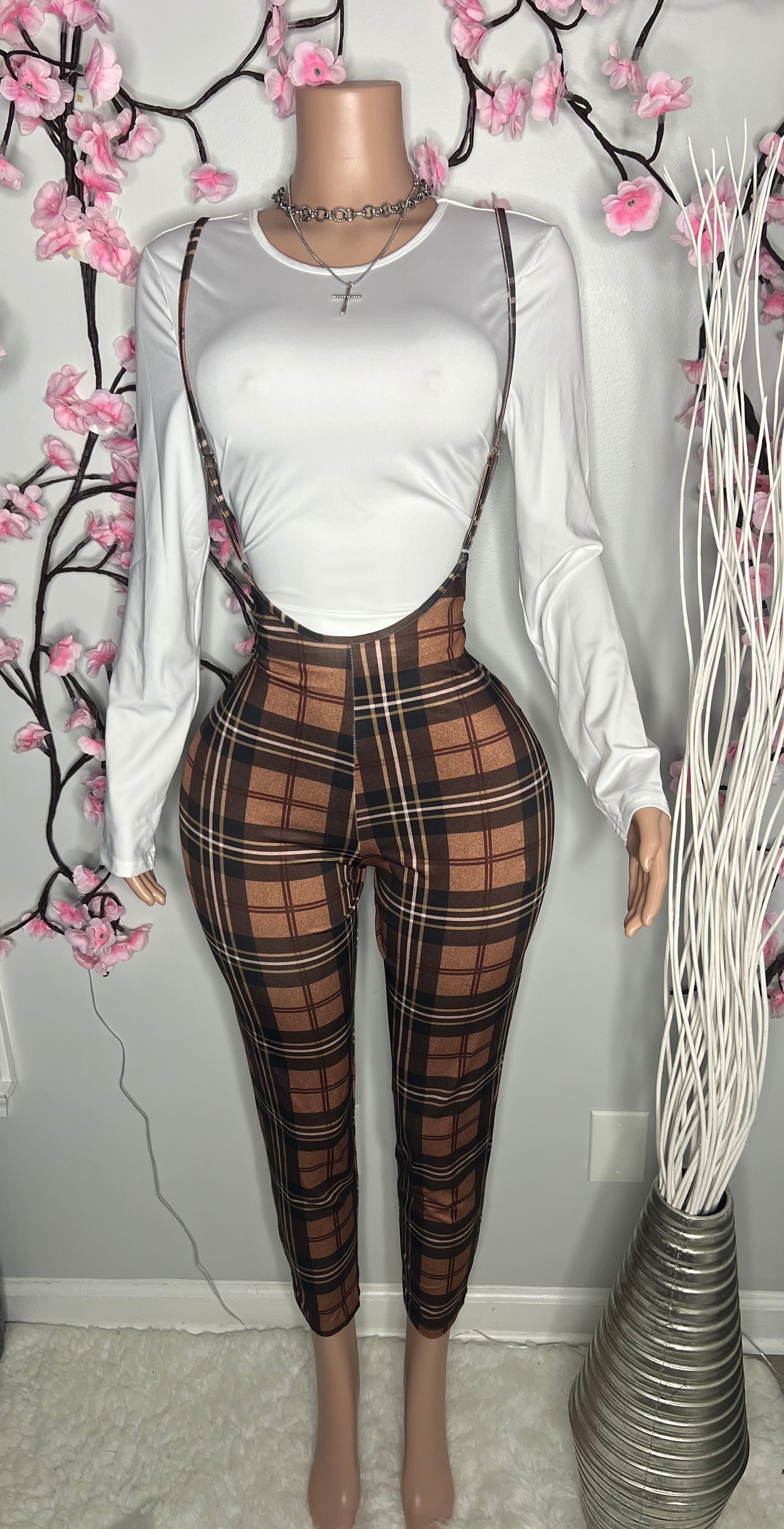 Plaid jumpsuit