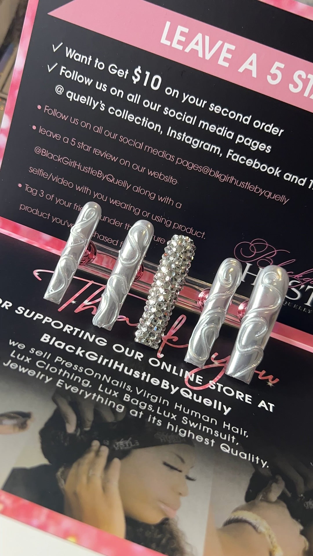 Chrome Press On Nails