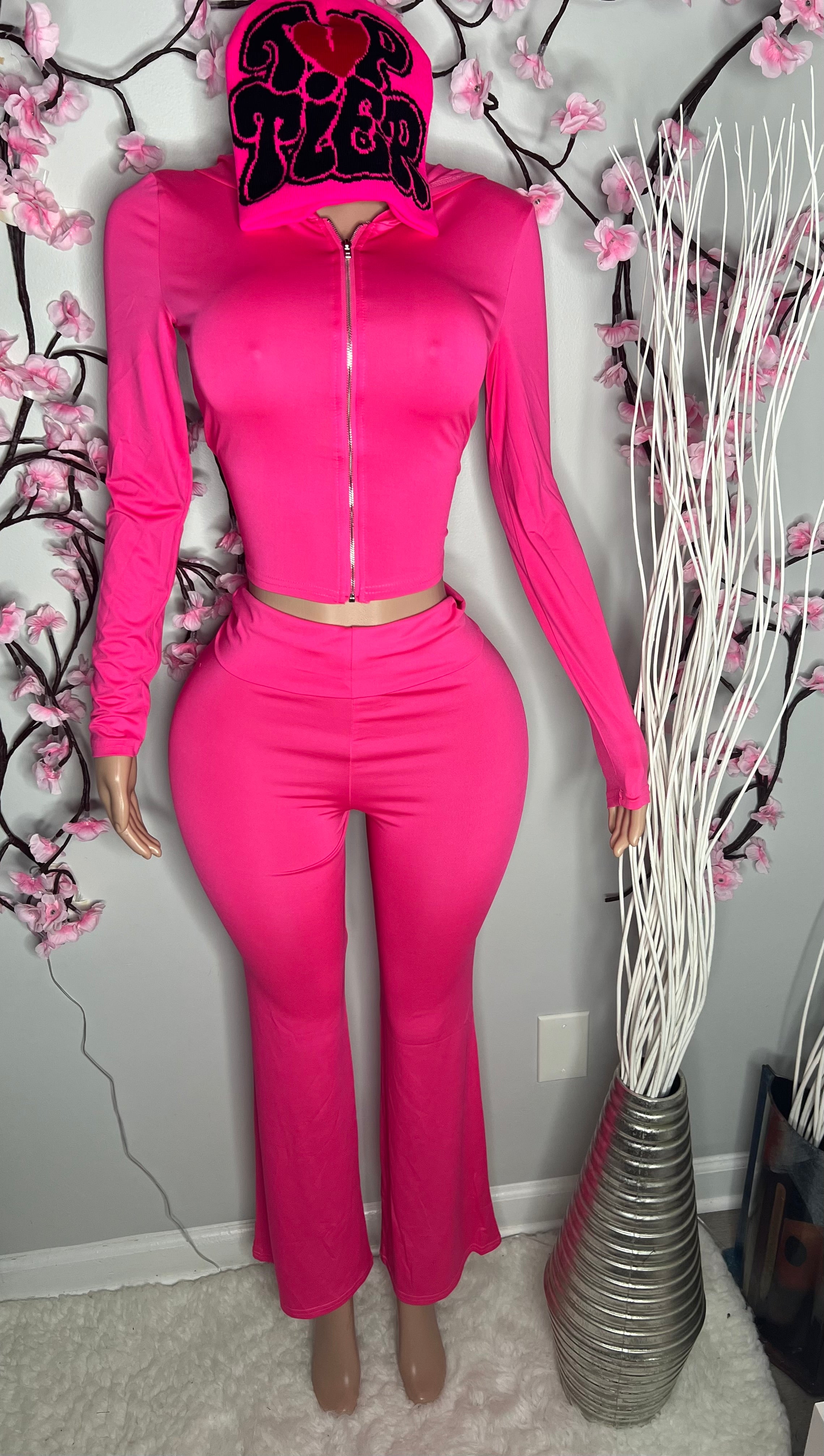 Barbie Pink Crop top & Pants Set